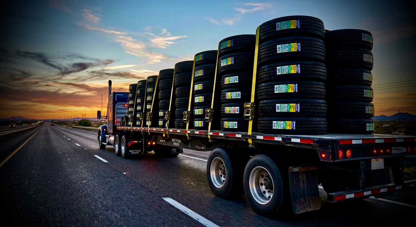 Commercial tire distribution background